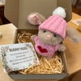 thumbnail image 1 of Soft Mini Bunny Stuffed Animal, Cute Huggable Plush Toy, Floppy Ear Rabbit Doll, Collectible Figurine, 1 of 3