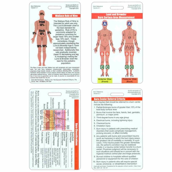 Mini Burn Badge Card Set of 4 Vertical