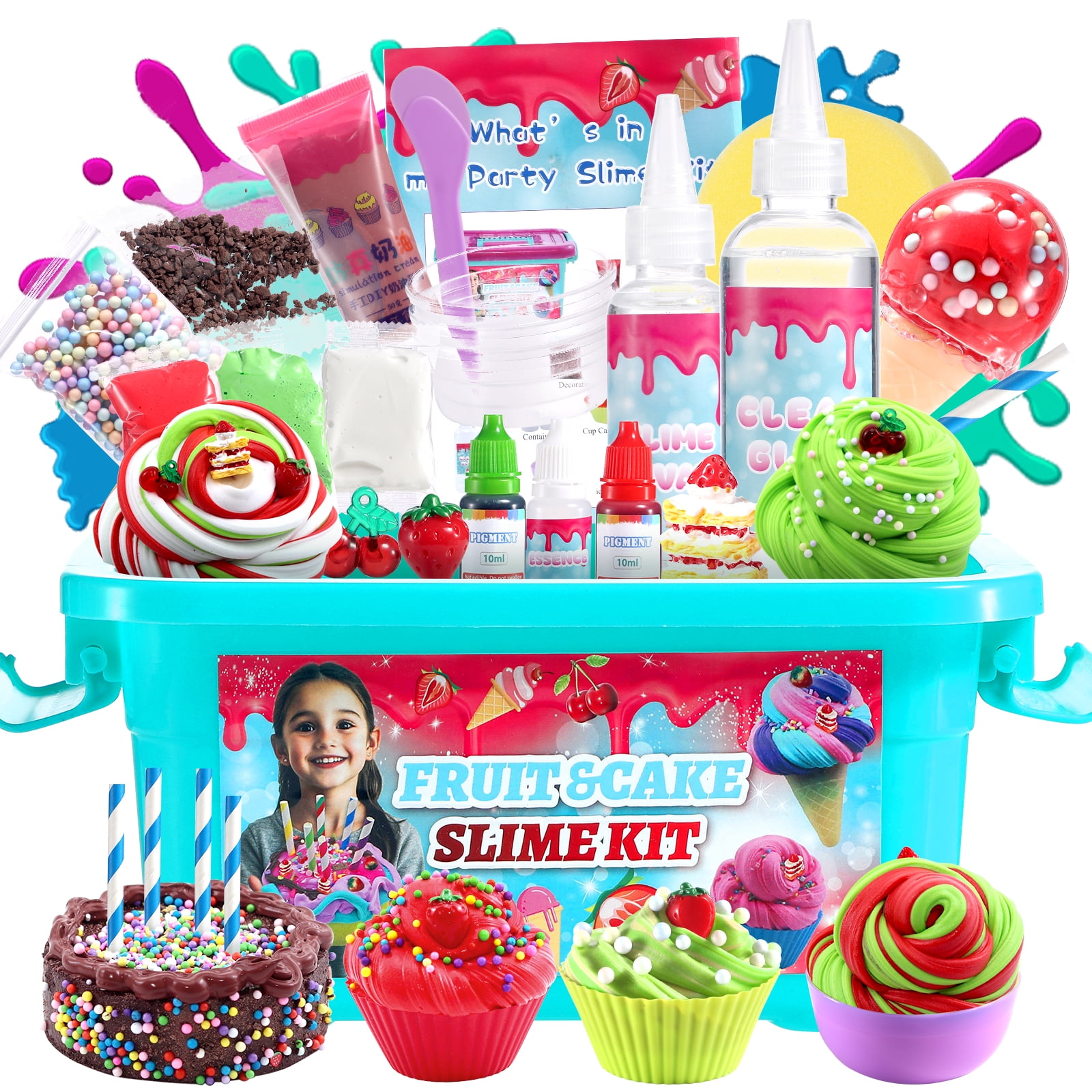 Mini Butter Slime Kit,Ice Cream Cake Slime,Stress Relief Toys, prize and Christmas gift,Party Favors for Kids, for Girls Boys 6 7 8 9 10 11 12