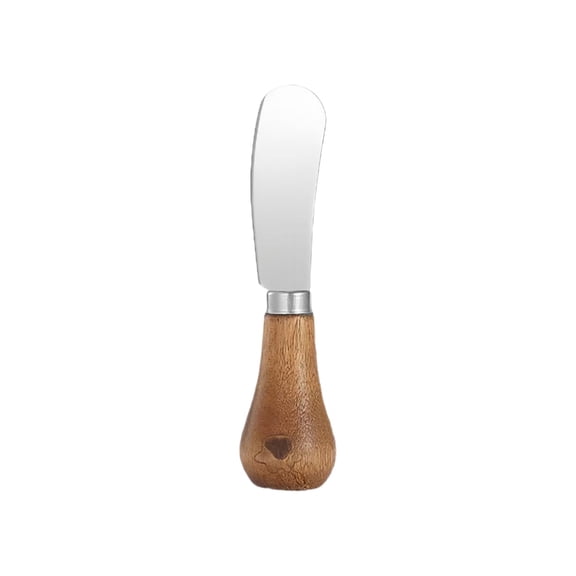 Mini Butter Spreader Knife, Standing Butter Set Stainless Steel with Wooden Handle, Cheese and Butter Spreader Utensil for Breakfast, Brunch, Table Setting, and Dinner Party
