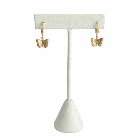Mini Butterfly Huggie Hoop Earrings In Gold or Silver