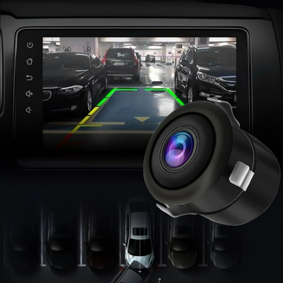 Mini CCD Backup Camera  IP67/68 Waterproof 170 Wide Angle Rear View Camera with Night Vision & Reversing Lines  Easy Install for Trucks, SUVs, RVs  12V Shockproof Parking Aid