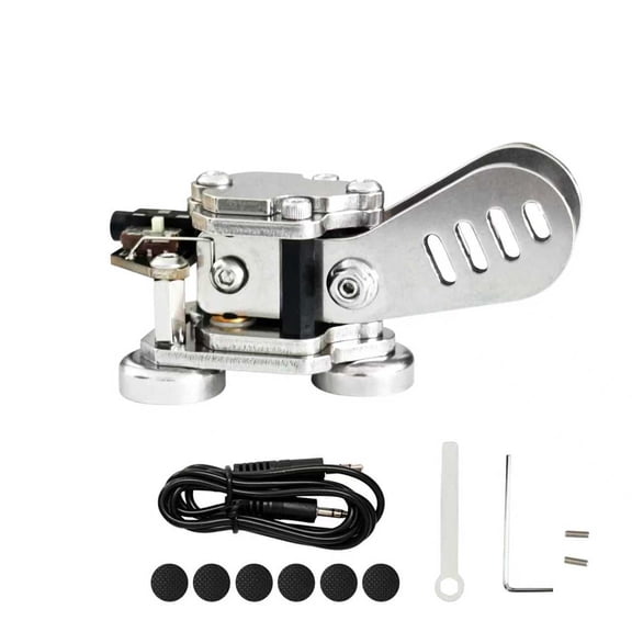 Mini CW Key Automatic Morse - PUTIKEEG Morse Code Key Shortwave Radio Morse Key Lambic Double-Lever Morse Code Key Aluminum Alloy CW Morse Code Key Three Neodymium Magnet Base