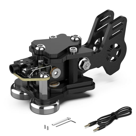 Mini CW Key Automatic Morse - PUTIKEEG Morse Code Keyer Shortwave Radio Morse Telegraph Key Lambic Double Paddle Morse Code Key Aluminum Alloy CW Morse Code Key Three Neodymium Magnets Base - Black