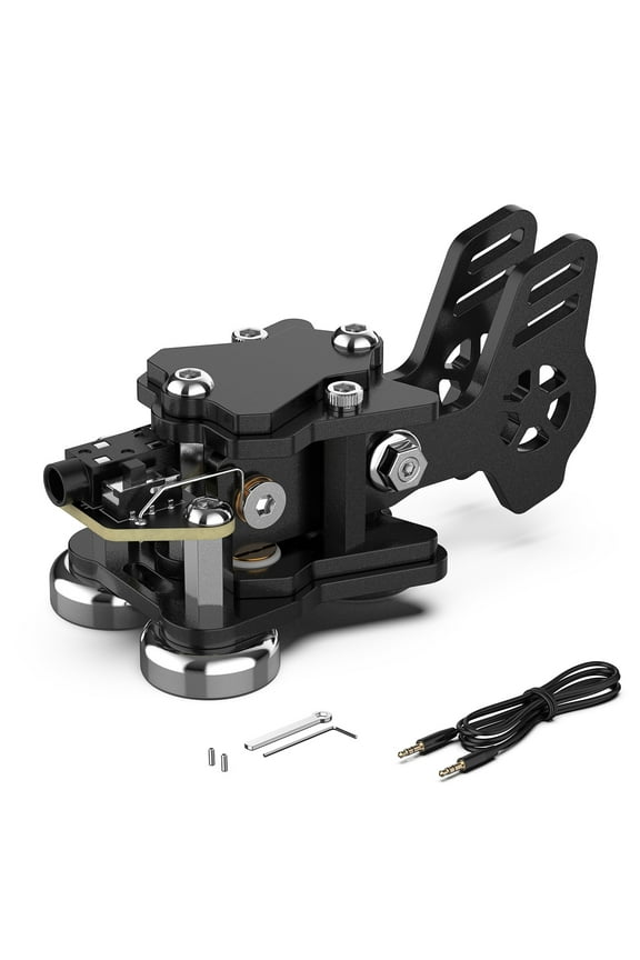 Mini CW Key Automatic Morse - PUTIKEEG Morse Code Keyer Shortwave Radio Morse Telegraph Key Lambic Double Paddle Morse Code Key Aluminum Alloy CW Morse Code Key Three Neodymium Magnets Base - Black