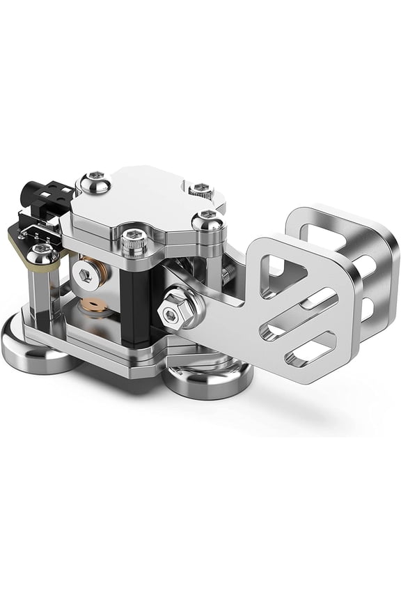 Mini CW Key Automatic Morse - Radio HAM Send Telegram Double Paddle Morse Code Key with Stainless Steel Body Three Neodymium Magnets Base Square Stainless Silver