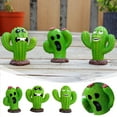 thumbnail image 1 of Desktop Ornament Mini Cactus Figurines - Resin Cactus Pot Miniature Decoration Set for Halloween and Outdoor Garden Home Décor 3PCS, 1 of 6