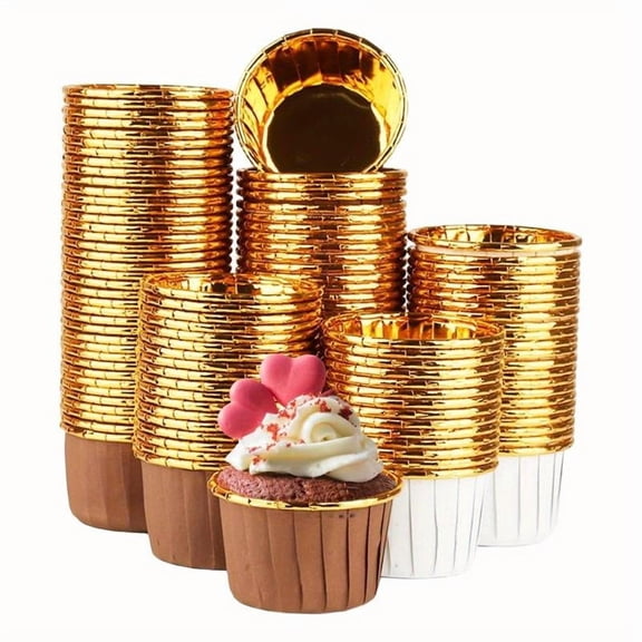 Mini Cake Cups Muffin Paper Box Paper Cup Boxes Oil-resistant and Waterproof Baking Cups Muffin Mold Mini Muffin Mold Wedding Birthday Party Muffin Box