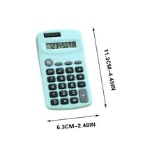 Mini Calculator - 8-Digit Solar/Battery Powered Portable Multifunctional Calculator for Office Homework Exams(Blue)