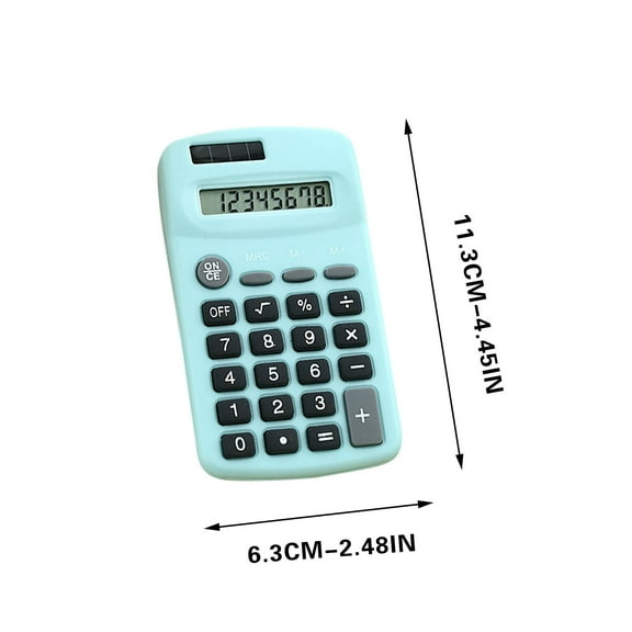 Mini Calculator - 8-Digit Solar/Battery Powered Portable Multifunctional Calculator for Office Homework Exams(Blue)