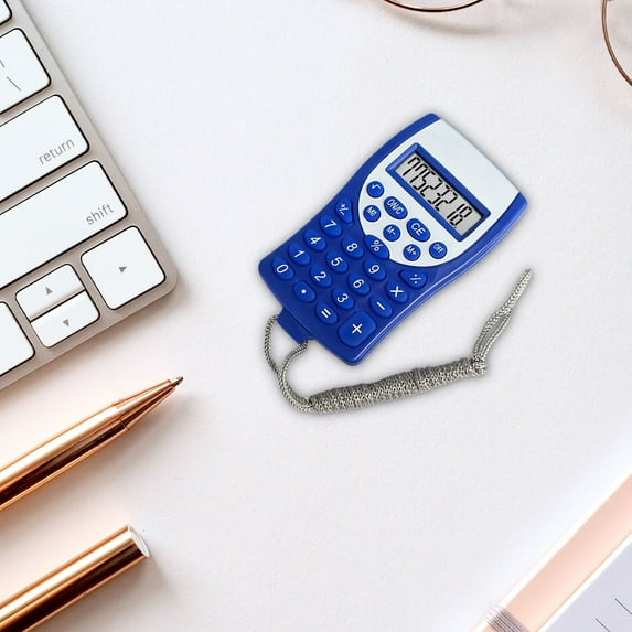Mini Calculator 8 Digits Calculator with LCD Display,Pocket Size Calculator with Neck String,Small Lightweight & practical Cute Student Calculator,For Office,Home,School