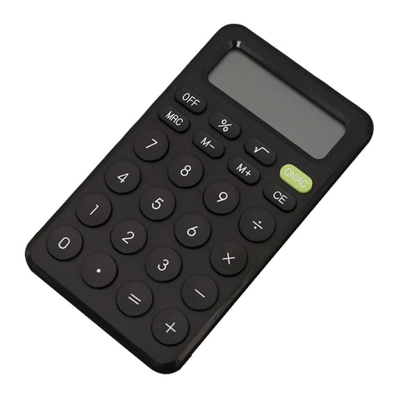 Mini Calculator Big Button Non-slip Base Arithmetic Portable 8-Digit Desktop Handheld Small Calculator for Student,Black
