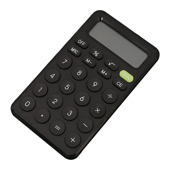 Mini Calculator Big Button Non-slip Base Arithmetic Portable 8-Digit Desktop Handheld Small Calculator for Student,Black
