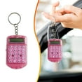 thumbnail image 1 of Mini Calculator Keychain, Pocket Size Calculator with Flip Cover, Portable for School, Office, Home, Lightweight & Stylish (Pink) 2.4x2.4x0.43", 1 of 9