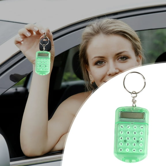 Mini Calculator Keychain Portable Electronic Calculator With Key Ring, Small Pocket Calculator For Students Office Business Travel, Digital Handheld Keyring Calculator