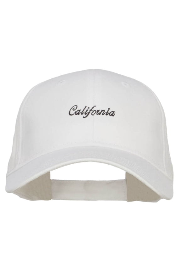 Mini California Embroidered Cotton Cap - White OSFM
