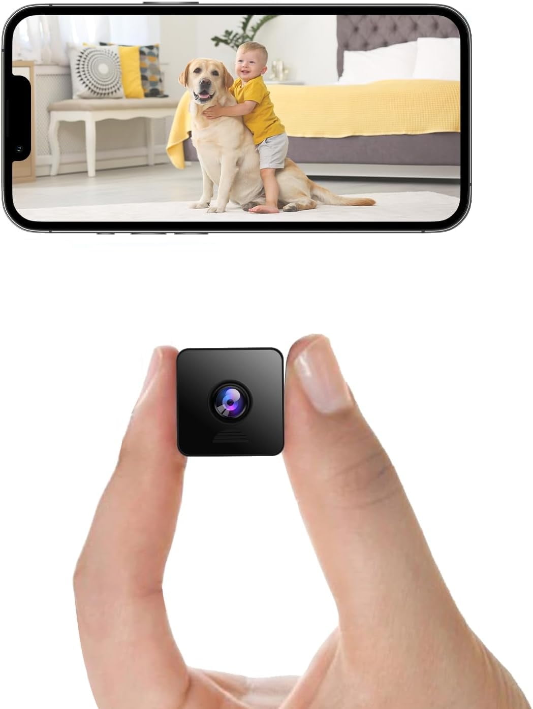 Mini Camera, 1080P HD Indoor, Cameras for Home Security, USB Charger ...