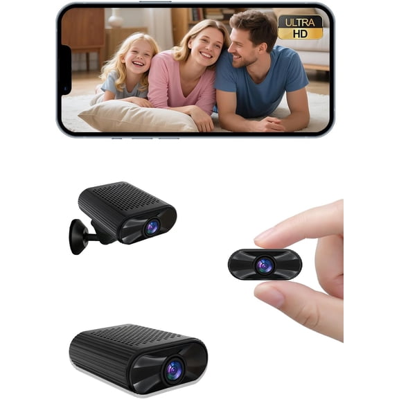 Mini Camera - 4K HD Wireless Small Tiny Indoor Security Cameras with Night Vision & Motion Detection, APP Control Nanny Cam for Home, Office, Baby, Pet Monito, Miniguard Cam, 2.4GHz WiFi