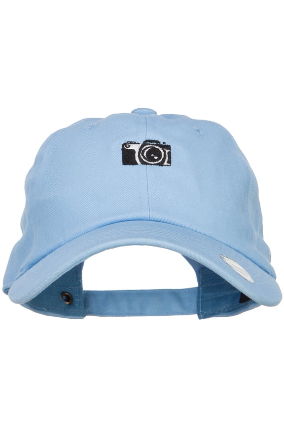 Mini Camera Embroidered Unstructured Cap - Blue OSFM