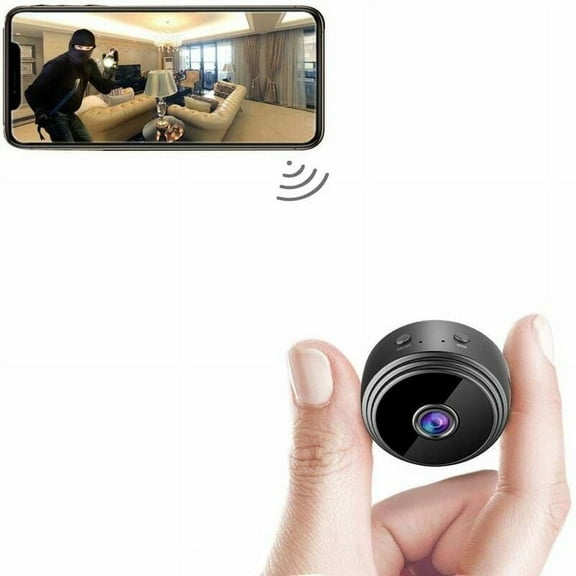 Mini Camera, HD WLAN Mini Surveillance Camera Long Battery Life WiFi Mini Camera Live Cell Phone APP Compact Small Security Camera for Indoor with Motion Detector Storage Night Vision Camera