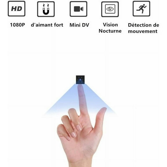 Mini Camera, Hd 1080P Indoor/Outdoor Home Small Nanny Cam Magnetic Built-In Security Camera With Motion Detection Night Vision