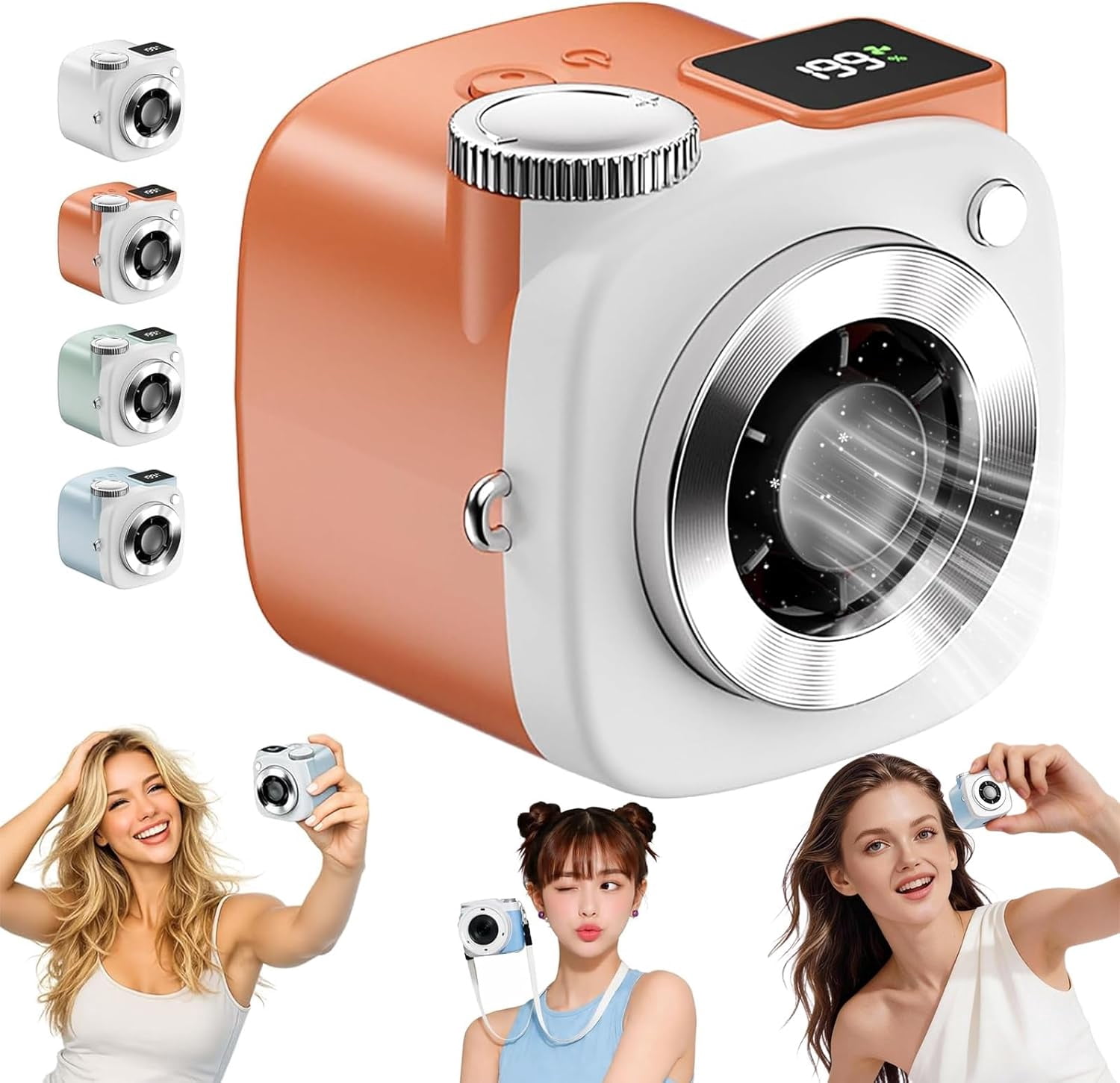 Fan Made Shape Mini Camera Shaped Portable Fan with Lanyard, Portable Handheld/Neck ...