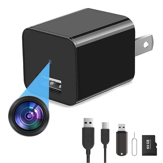 Mini Camera USB Charger Full HD 1080P Video, Security Charger Cam for ...