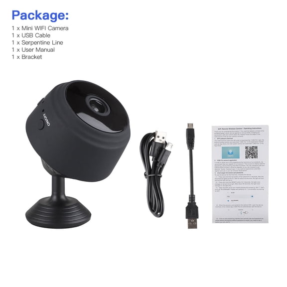 Mini Camera WiFi Wireless Video Camera, 720P Small Home Security Surveillance Cameras Support 64G SD Card(Not included), Portable Tiny Nanny Cam w/Night Vision Motion Detection for Indoor Outdoor