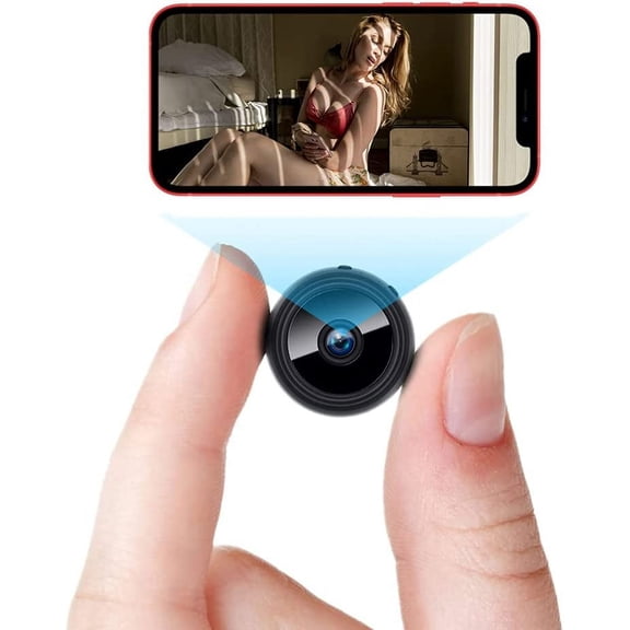 Mini Camera, Wireless Camera 1080P Full HD with Audio and Video, Secret Baby Monitor Home Security Surveillance Cam with Night Vision Motion Detection for Outdoor/Indoor