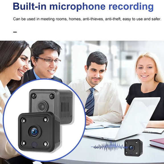 Mini Camera Wireless Hidden Spy Camera Compact Security Device with Night Vision Motion Detection and Built In Microphone Video Recording for Indoor Home Office Monitoring