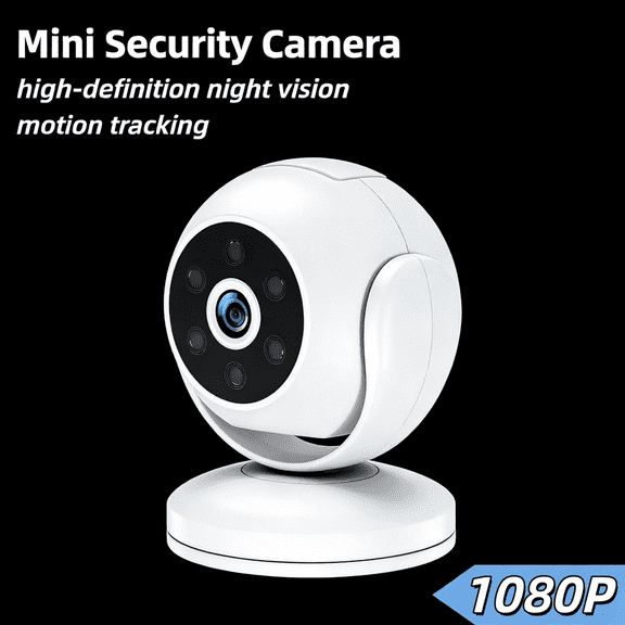 Mini Camera Wireless Indoor Magnetic, 170° Wide Angle Motion Detection IR Night Vision Quad Screen Surveillance Magnetic Bracket Suitable for Pet/Nanny Monitor