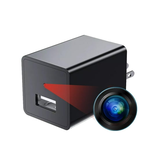 Mini Camera,Wireless Smart Spy USB Charger and Video HD 1080P, No Audio, Home Night Vision Smart Home Camera Small Nanny Cam House Office Cameras Not Supporting Wi-Fi Connection