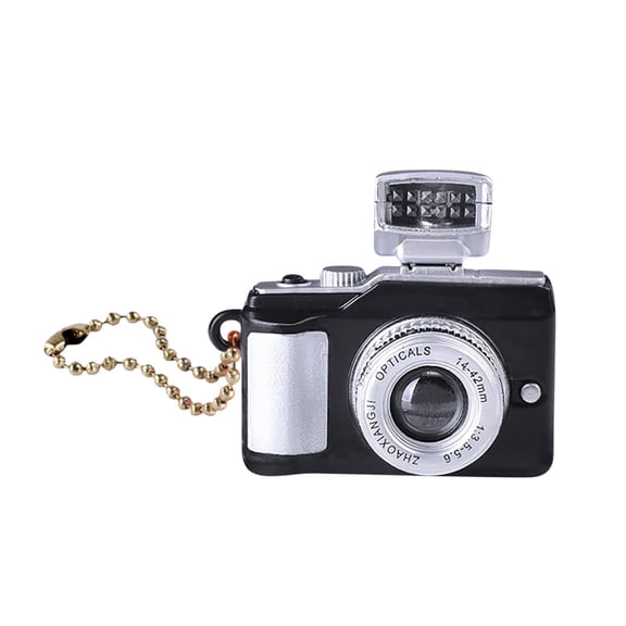 Mini Cameras Keychain,1.7x1.5Inch Hidden Cameras Necklace with Flashlights Sounds,Cars Keychain Accessorys,Practical and Stylish,Suitable Hang for Keys Chains,Bags and Schoolbag
