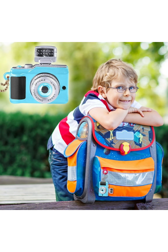 Mini Cameras Keychain,1.7x1.5Inch Hidden Cameras Necklace with Flashlights Sounds,Cars Keychain Accessorys,Practical and Stylish,Suitable Hang for Keys Chains,Bags and Schoolbag