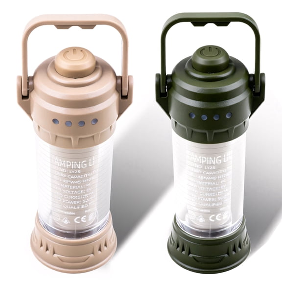 Mini Camping Lantern Flashlight, 1500mAh Rechargeable IPX4 Waterproof, 6 Modes Portable Emergency Light for Camping, Hiking, Outdoor Travel