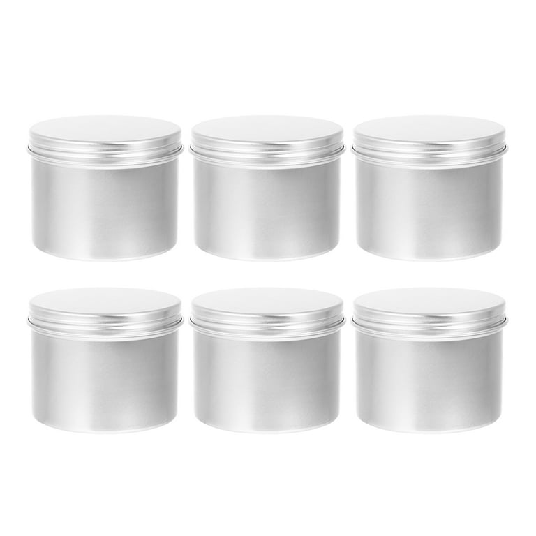 Mini Candles Jar Cosmetic Sample Containers Tin Cans with Lids Tins Molds  For Making Tea Storage Food Grade 6 Pcs 