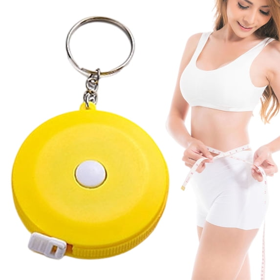Mini Candy Color Measuring Tape - Compact Retractable Tape Measure - Small Pocket Measuring Tool - Yellow