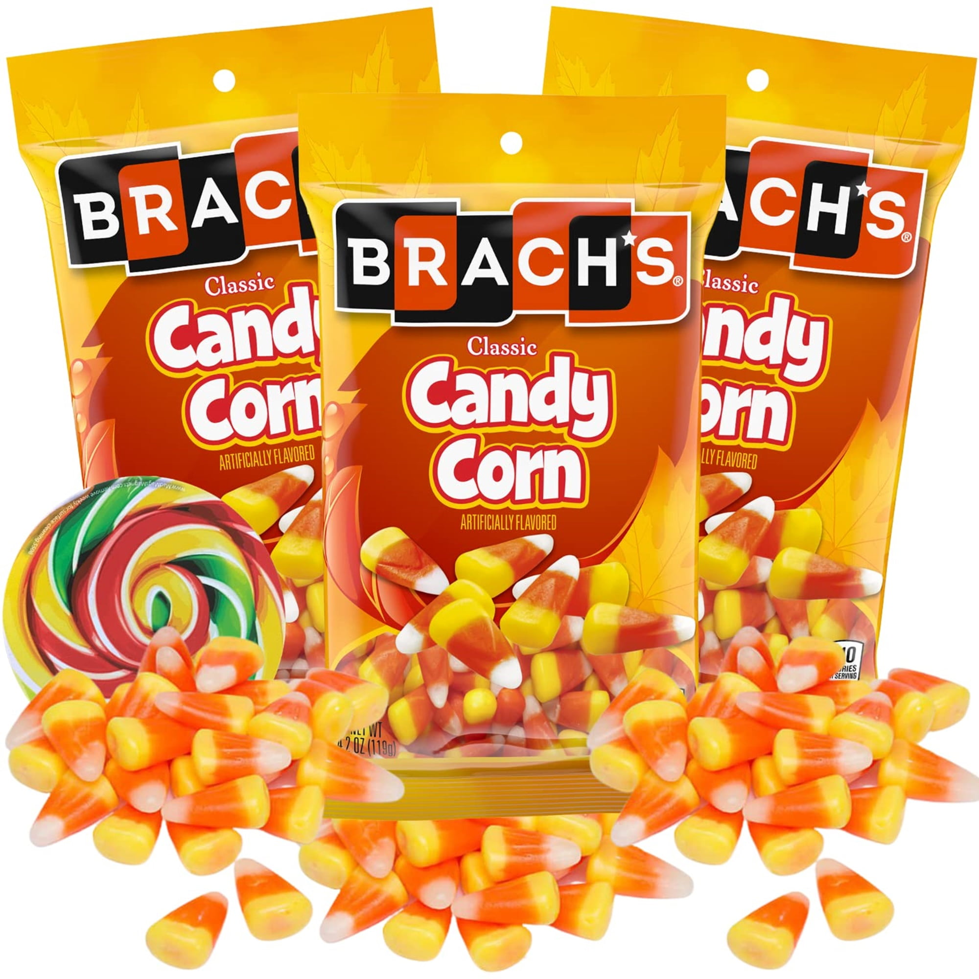 Mini Candy Corn Bags, Halloween Candy, Pack of 3, 4.2 Ounces per Bag