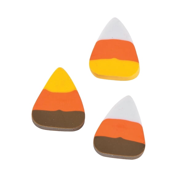 Mini Candy Corn Erasers - Party Favors - 144 Pieces