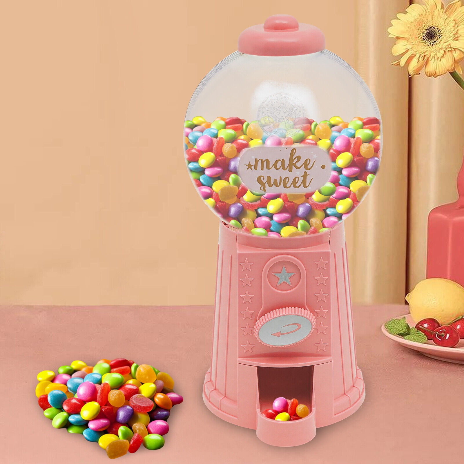 Mini Candy Dispenser, Cute Vending Machine for Desktop, Manual Candy