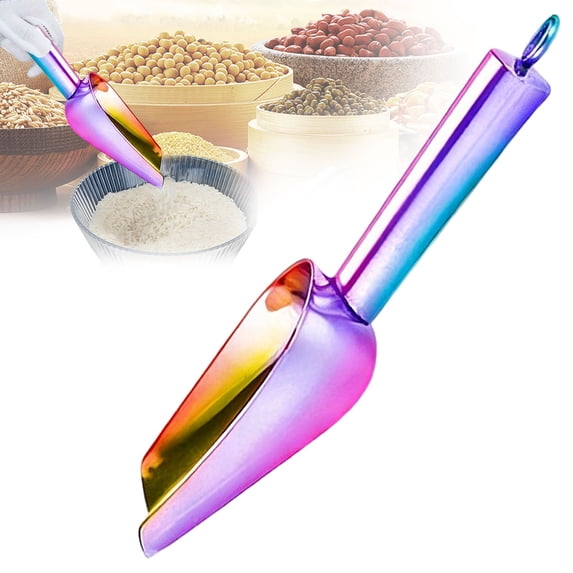 Mini Canister Scoop, Stainless Steel Small Candy Ice Scoop for Home Bar Buffet Wedding, Easy Clean & Dishwasher Safe, Colorful1