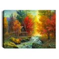thumbnail image 1 of Mini Canvas-Creekside Cabin-LED Tabletop w/Timer (8" x 6"), 1 of 1