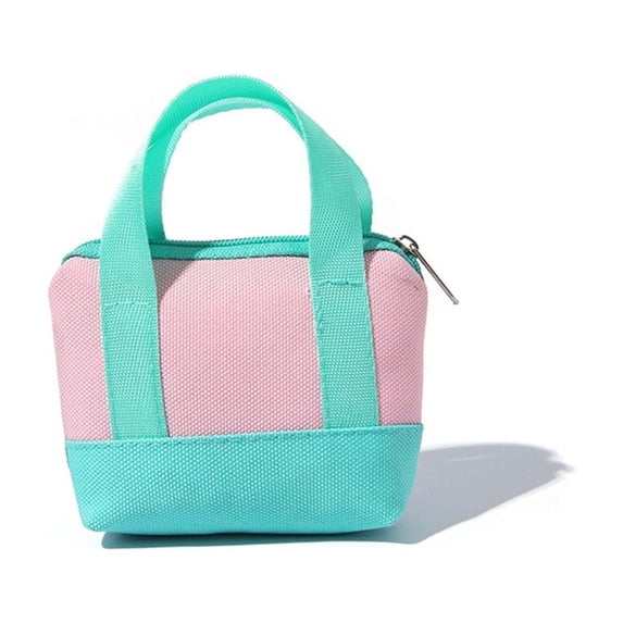 Mini Canvas Tote Bag Reusable Shopping Handbag Multipurpose Cotton Storage Pouch For Groceries Picnics Travel Accessories Multicolor