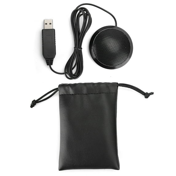 Mini Capacitive USB Collar Clip Microphone with Integrated Sound Card for Computers