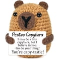 thumbnail image 1 of Mini Capybara Valentines Day for Adults Teens Easter Basket Stuffers for Men Women Birthday Gift for Coworker Friend Positive Crochet Animal Emotional Capybara Support, 1 of 2