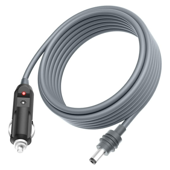 Mini Car Adapter 12V-24V Mini Car Charger DC Power Cable to Cigarette Lighter 16.4FT Waterproof DC Power Cord to Cigarette Lighter Plug for RV Trucks Ships Waterproof 18AWG 5M