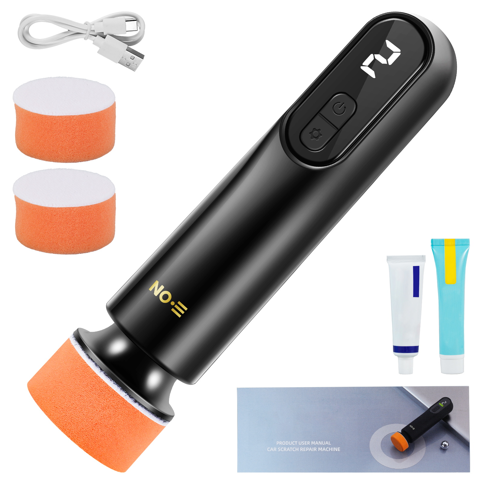 Mini Car Buffer Polisher Kit Adjustable Small Car Buffer Waxer Cordless