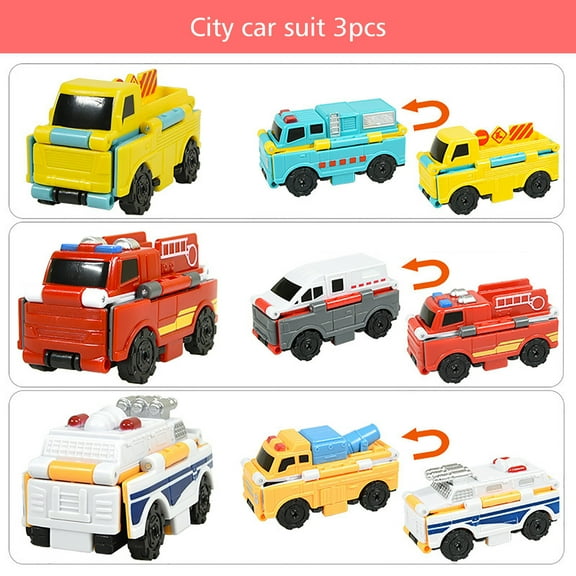 Mini Car Cars 1 3 Small Remote Control Car for Boys Reverse Car Toy Set Reverse Car Toy Pull Back Toy Car Transformation In 3 Seconds No Batteries Needed Heat