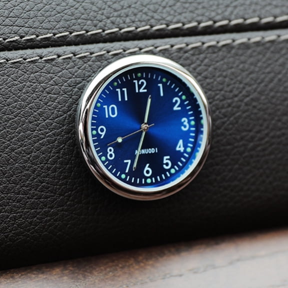 Mini Car Clock for Dashboard, Car Clocks for Dash Stick on, Durable Metal Vehicle Luminous Clock with Adhesive, Universal Decorative Automotive Watch Accessories for Home Boat Truck SUV Car