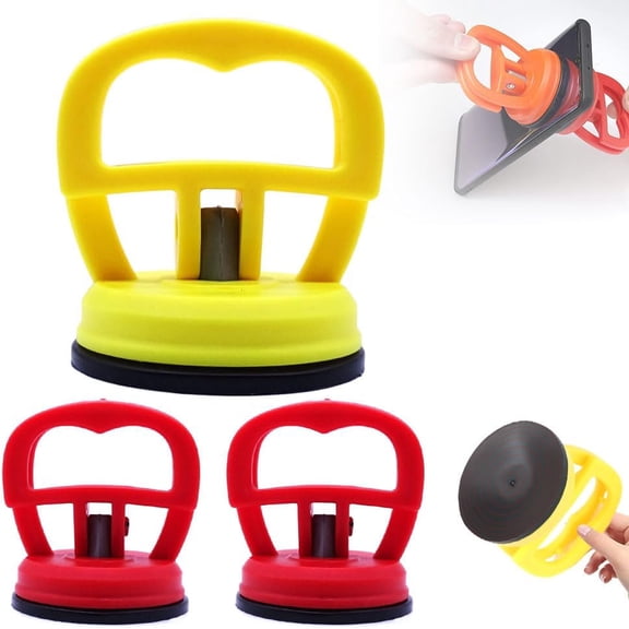 Mini Car Dent Repair Puller, 3-in-1 Paintless Dent Removal Kit with Strong Suction Cups, Handheld Auto Body Dent Puller Tool for Small Dings and Dents on Cars, Trucks, and Home Appliances
